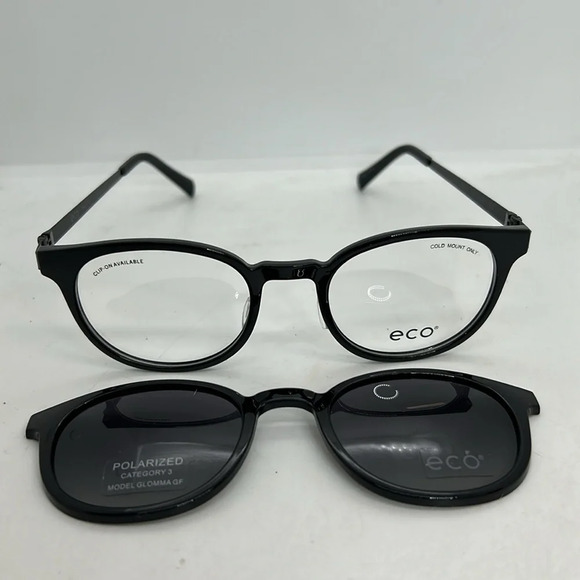 ECO GLOMMA GF UNISEX Eyeglasses & Magnet Sunglasses BBLK Black NWT - Picture 1 of 9